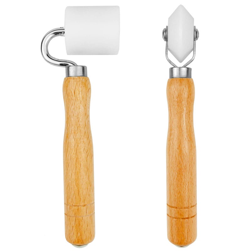 CARTINTS 2Pack Wallpaper Smoothing Roller, for Flat and Corner Wall Paper Installation, Roller Tool for Wallpaper, Contact Paper, Auto Car Audio Sound Deadening Application - Image 1